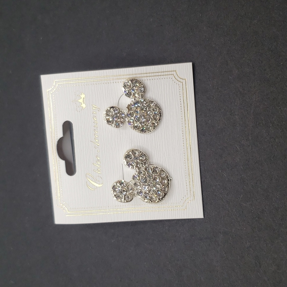 𝅺MICKEY mouse silver Rhine Earrings